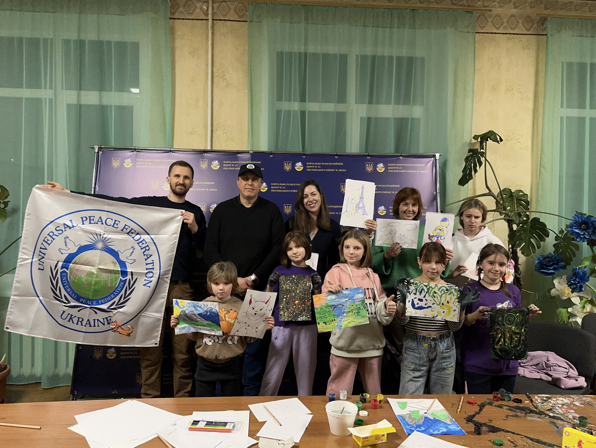An art therapy project at the educational center